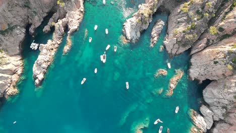 cala de tramadiu, costa brava, cataluña, españa por aire