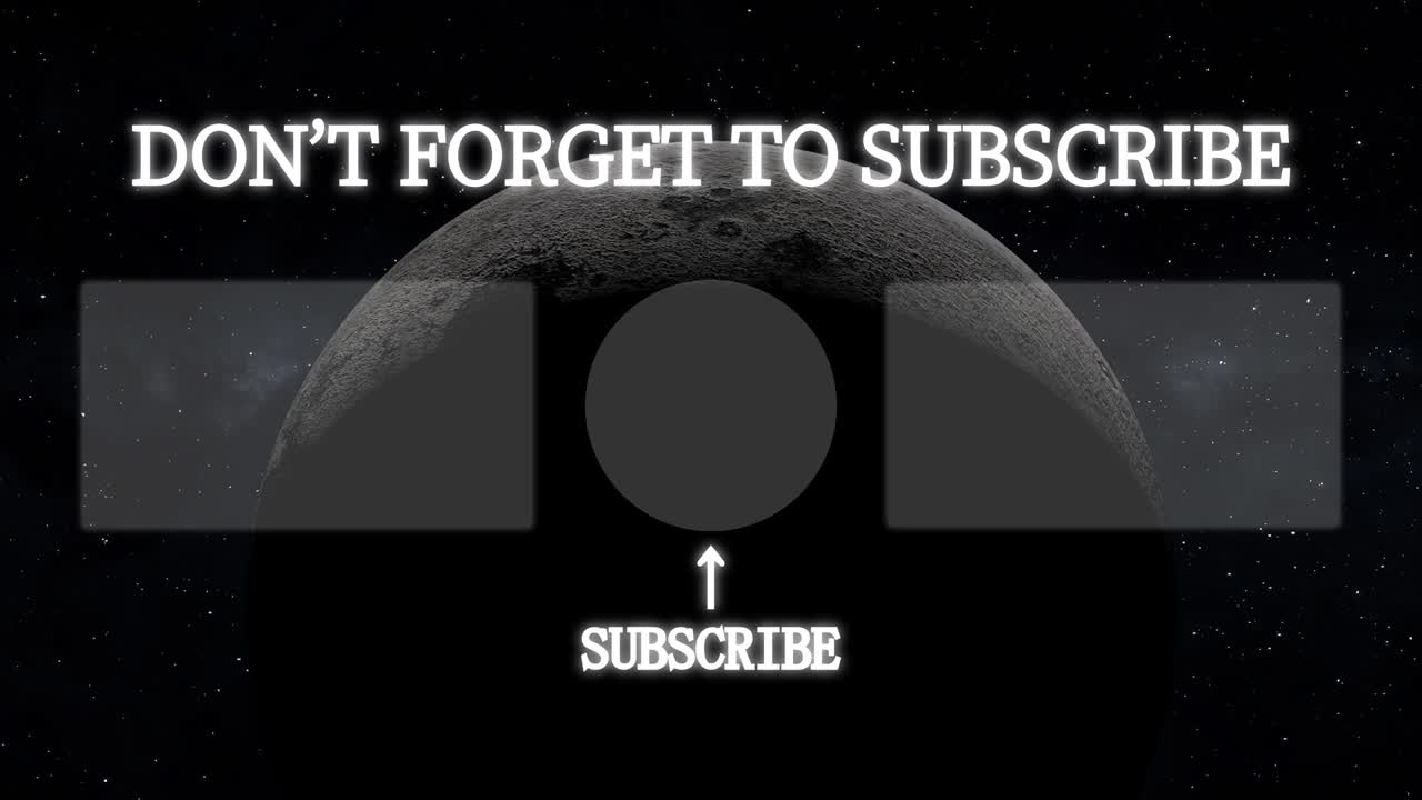 달의 공간 끝 카드 끝 화면 모션 그래픽