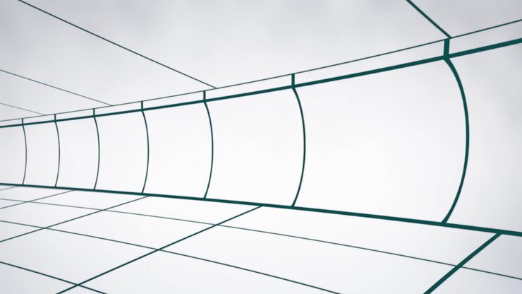 Moving grid lines on white background 4k