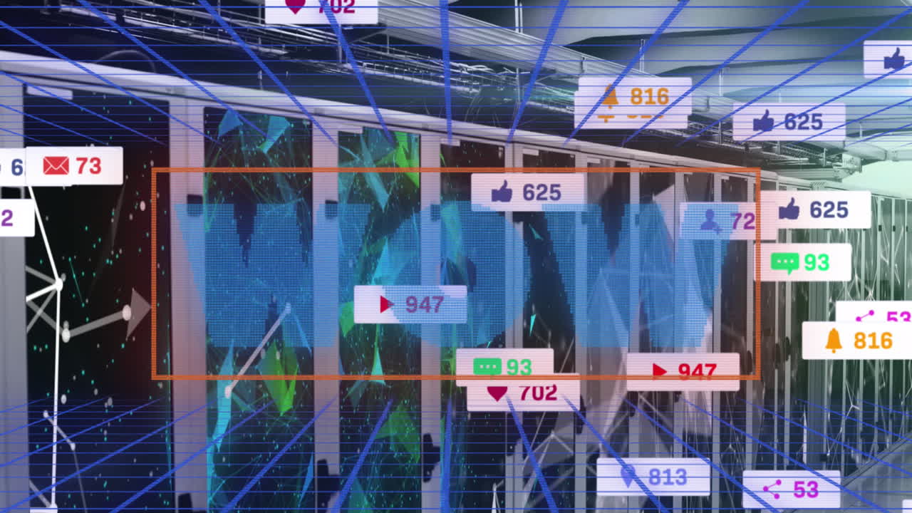 서버  ⁇ 에서 성장하는 와우 텍스트와 숫자의 애니메이션