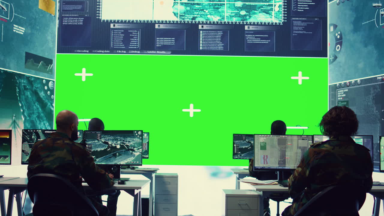 대형 화면에 고립된 디스플레이에서 작동하는 다양한 개인 그룹