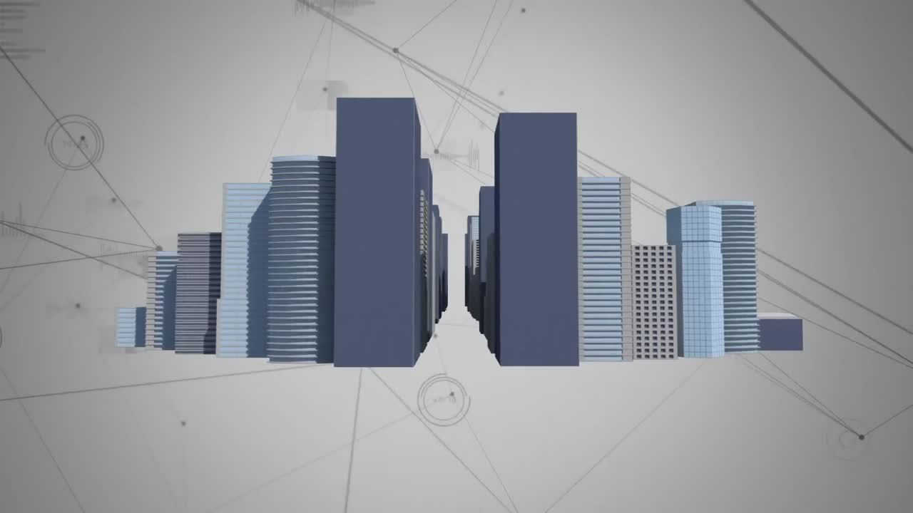 Animation of network of connections over computer servers