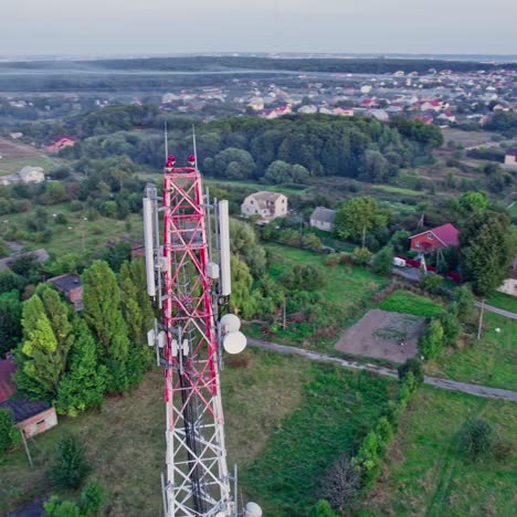 cell tower in rural setting