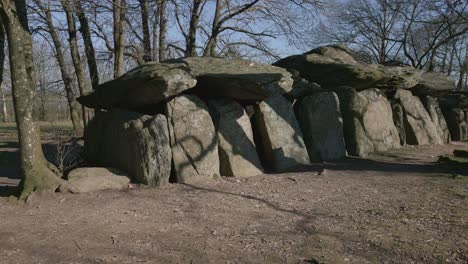 roche-aux-fées or fairies rock in french department of ille-et-vilaine, brittany in france