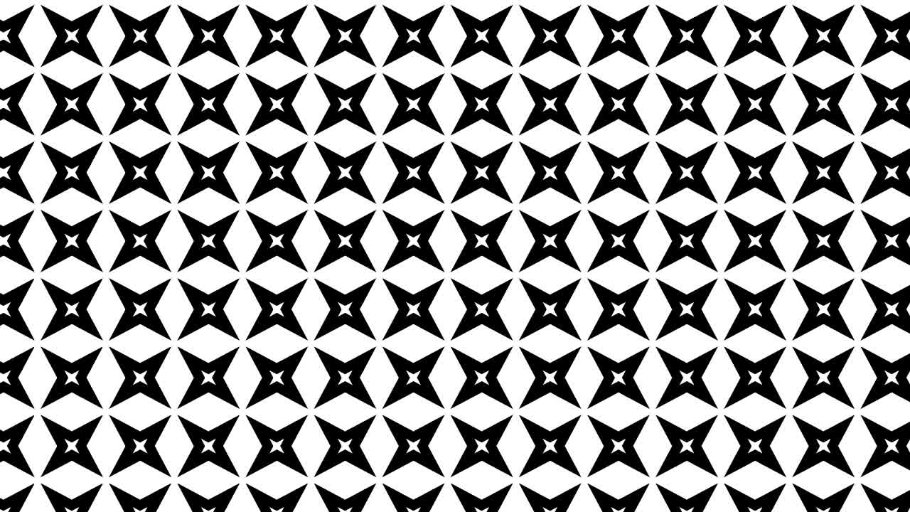 2D graphic video pattern that moves to the lower right with zoom, composed of designs and shapes with multicolored textures.
