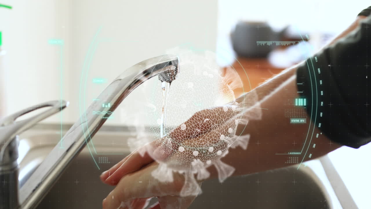 손을  ⁇ 는 것에 대한 코로나바이러스 분석.