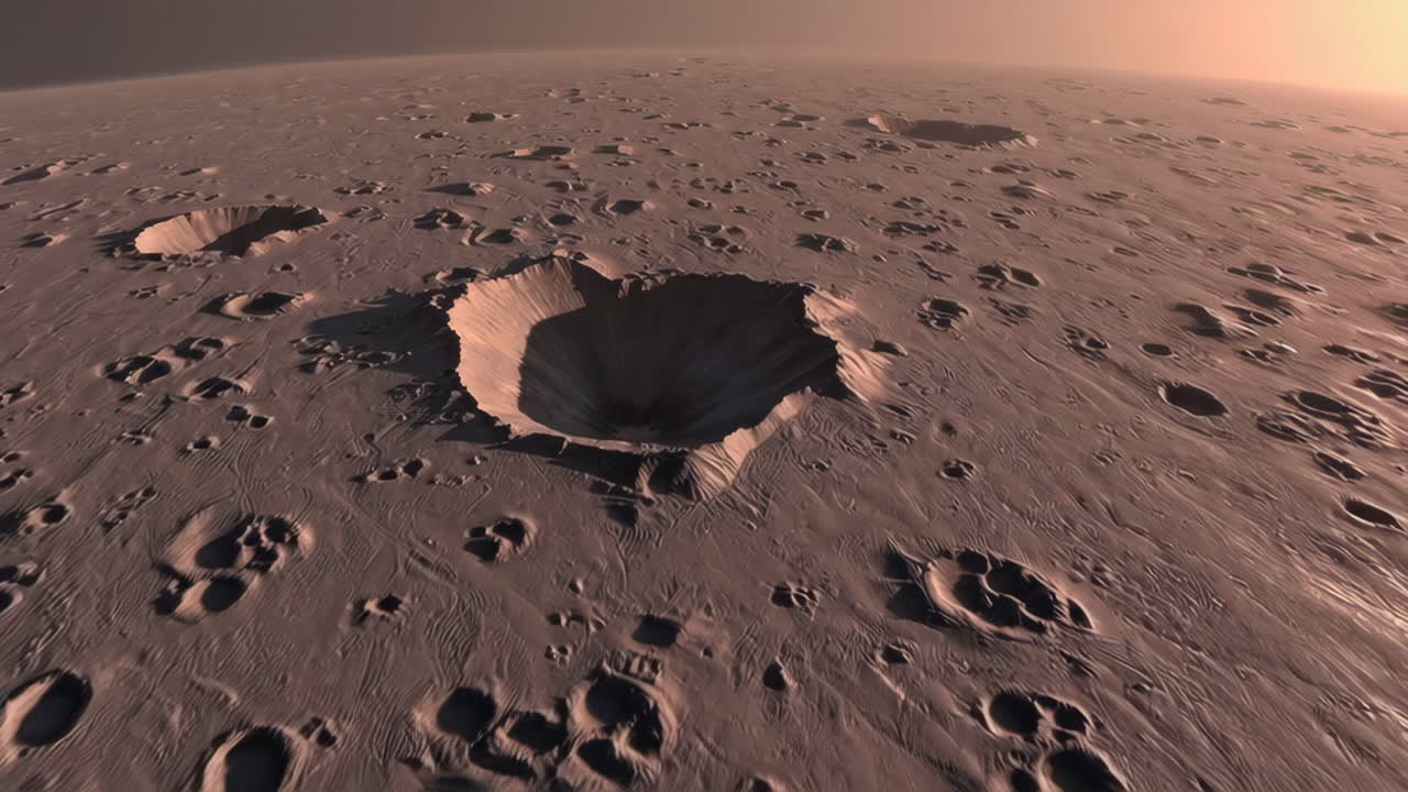 Mars Crater Landscape