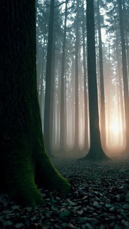 foggy forest walk