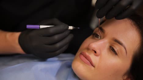 eyebrow microblading procedure