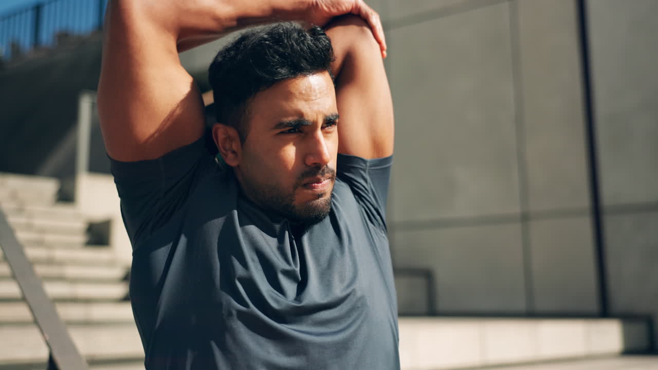 Man on stairs for exercise