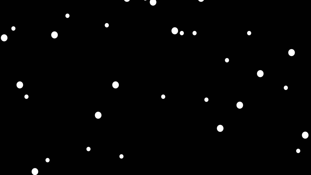 Animation of snow falling on black background