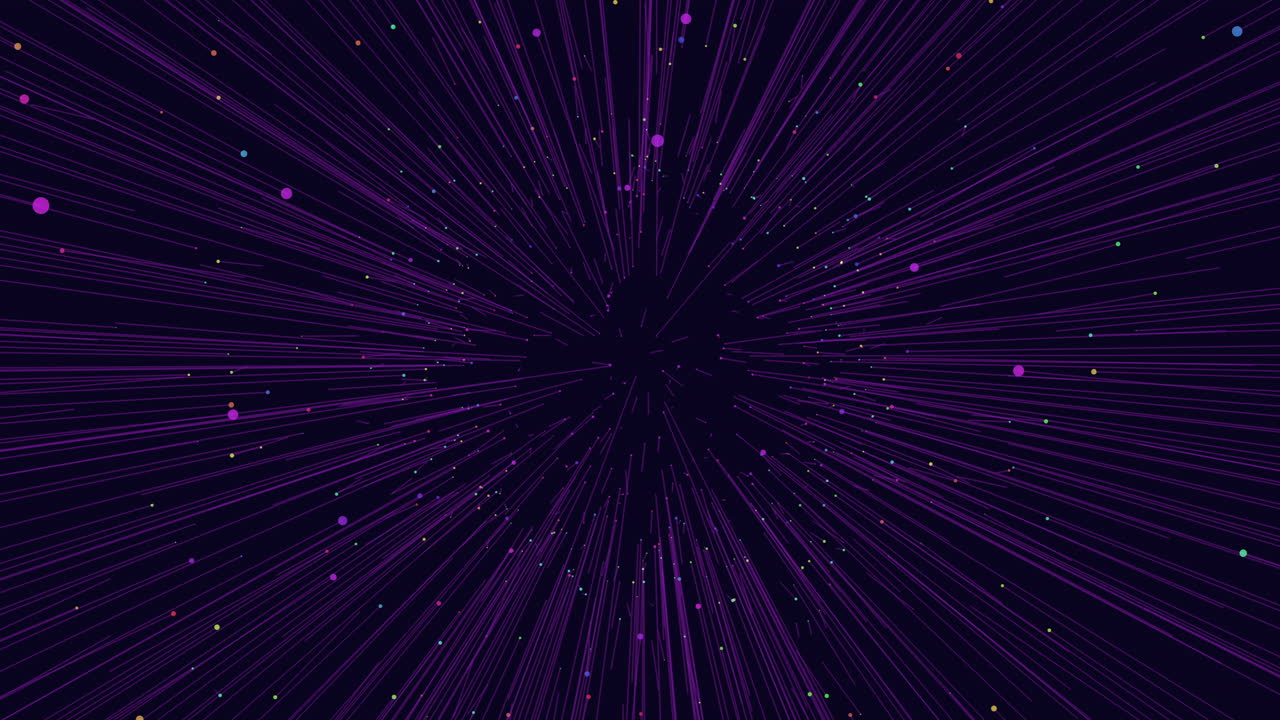 Vibrant purple and blue cosmic background with ethereal lines emanating out, evoking a sense of outer space or celestial wonder