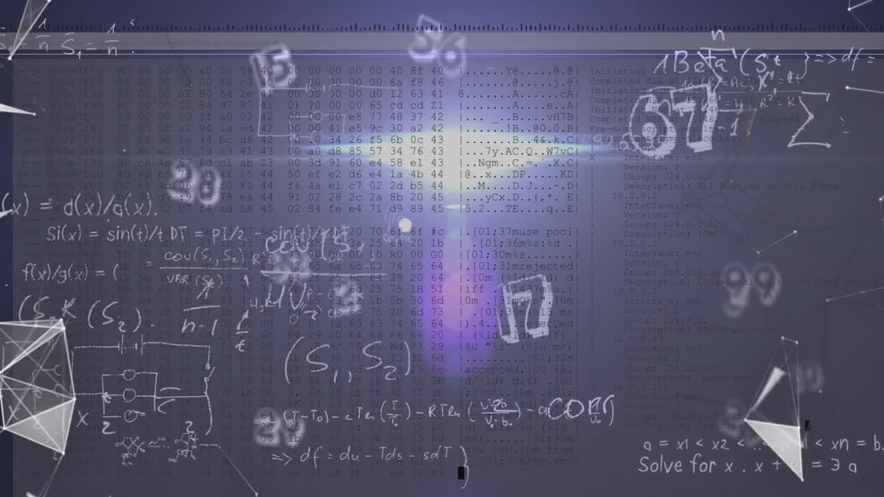 animación de ecuaciones matemáticas sobre el procesamiento de datos