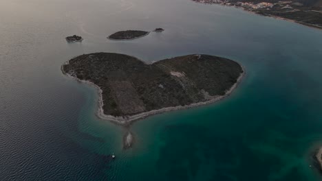 heart shaped island of galesnjak, zadar archipelago, dalmatia region of croatia