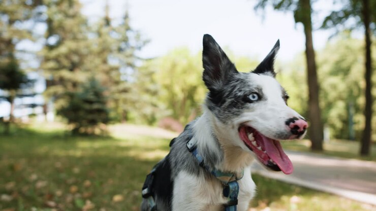 Beautiful dog at the park