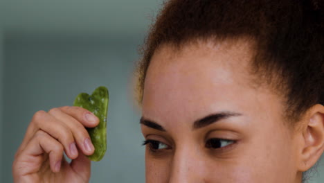 close up view of woman face