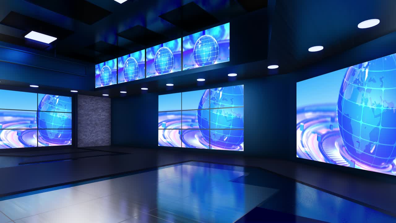 3D 가상 TV 스튜디오 뉴스