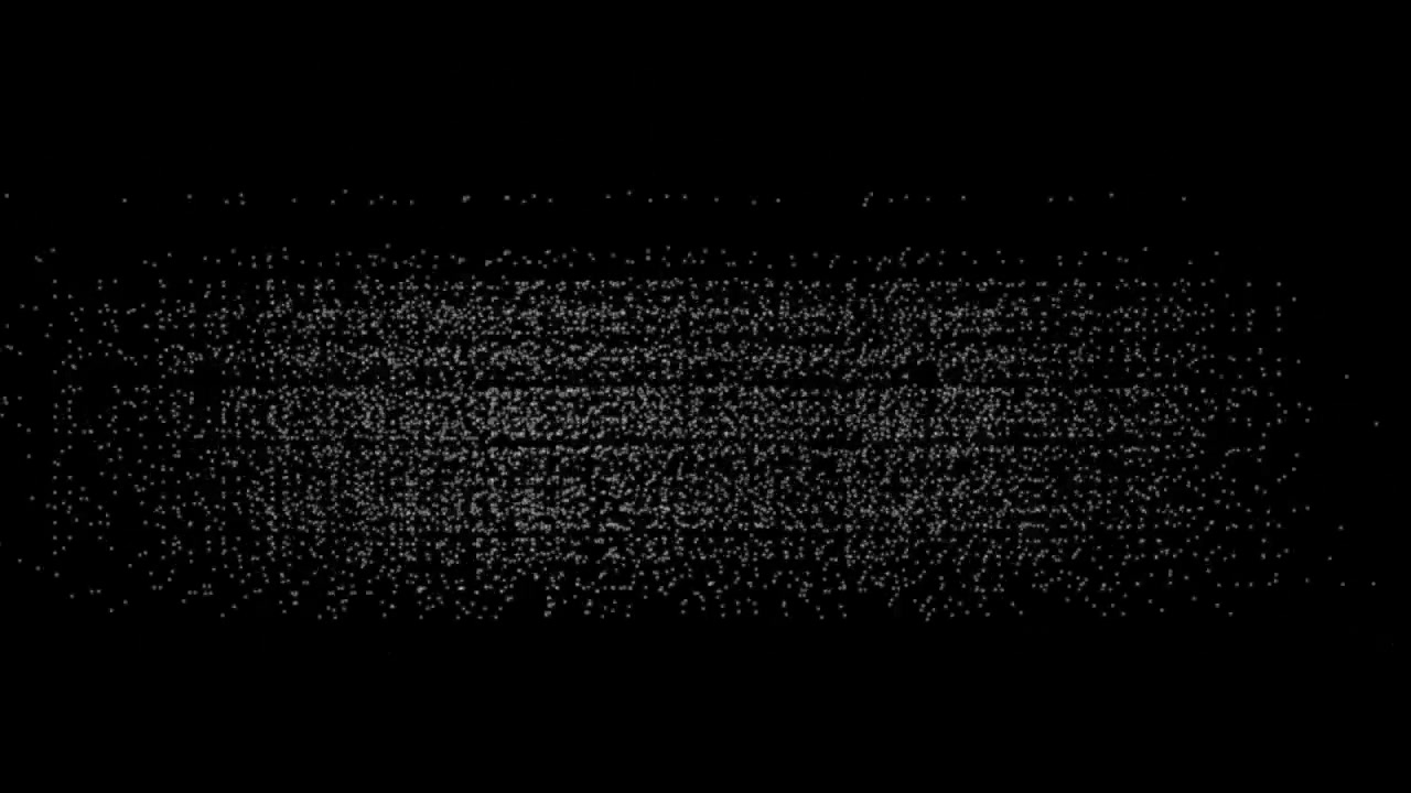 Eerie monochrome particle cloud animation depicting living ghost noise static, spectral dust drift, and ambient digital fog.