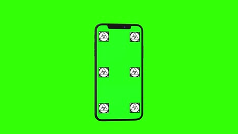 isolated smart phone with green screen