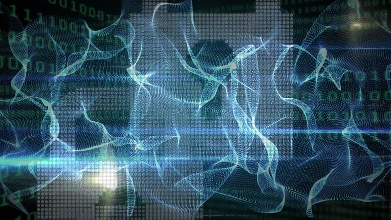 Animation of padlocks and binary coding data processing over networks