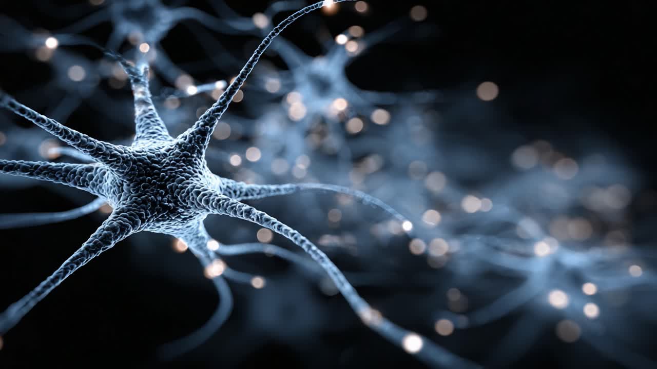 Captivating Close-Up of Neurons: A Glimpse into the Complex Bioelectric Communication within the Nervous System Highlighting Connections and Synapses