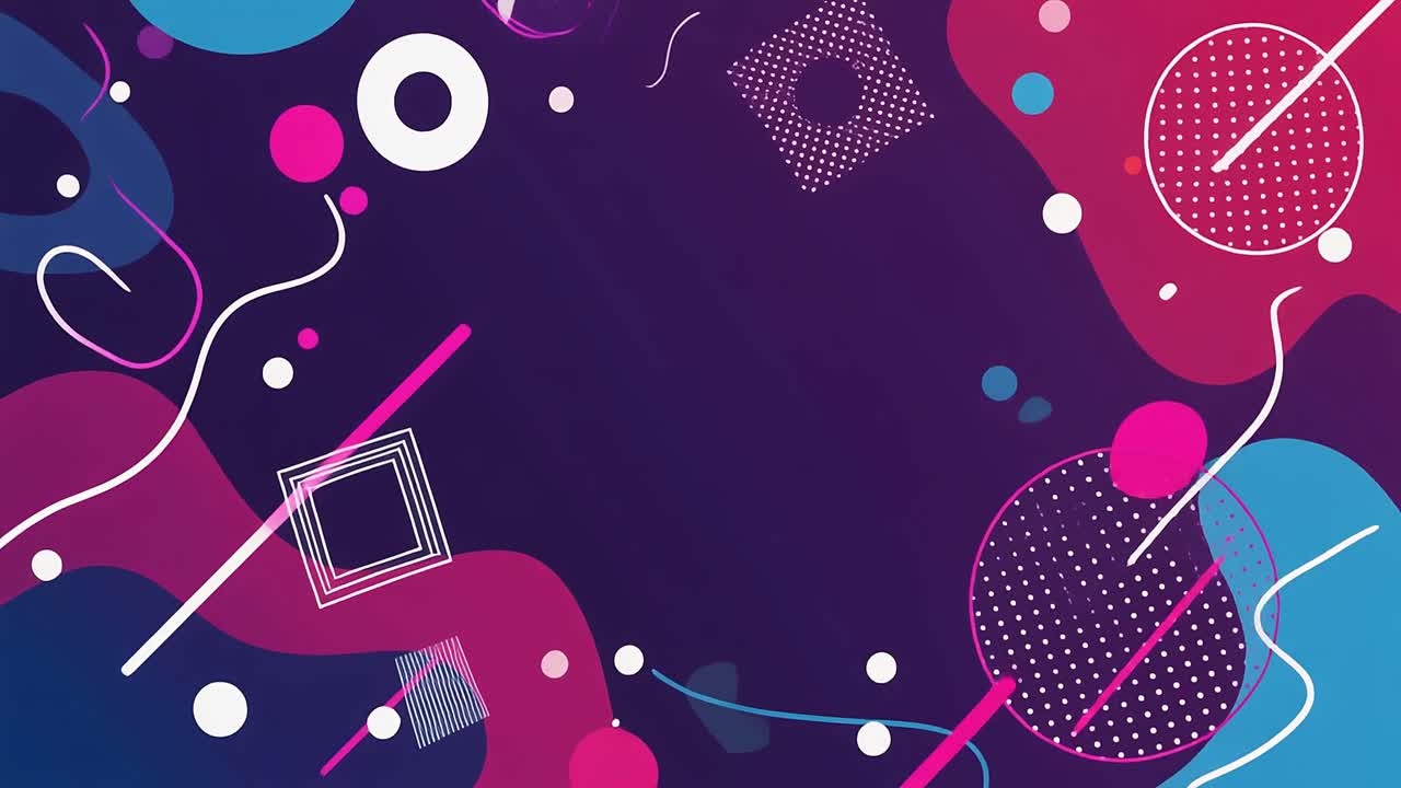 Animated Abstract Background with Moving Geometric and Fluid Shapes