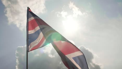 British-Flag-and-sunny-background