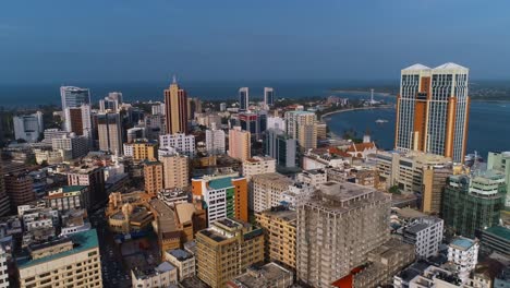 aerial-view-of-the-Dar-city,-Tanzania