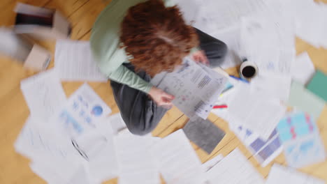 female freelancer doing paperwork