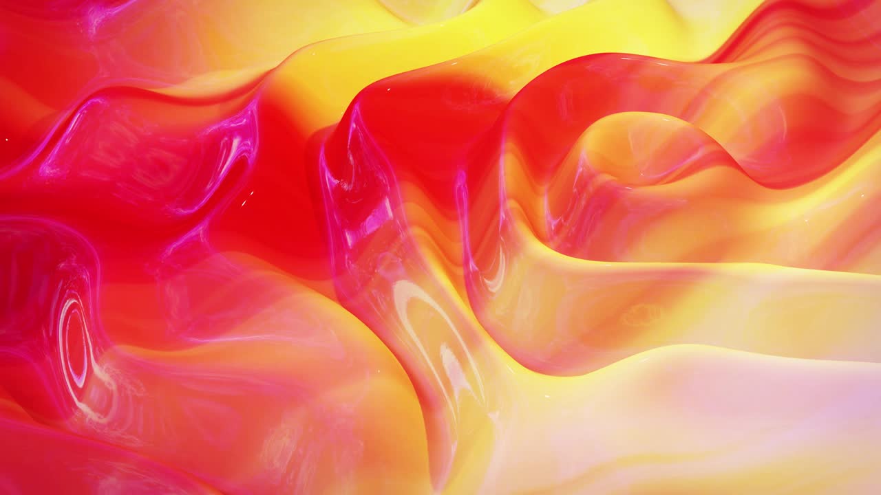 fondo fluido abstracto en bucle estilo de mármol multicolor. hermosa superficie ondulada brillante de líquido con patrón, color de gradiente y ondas de flujo en él. bg creativo brillante con animación suave y suave.