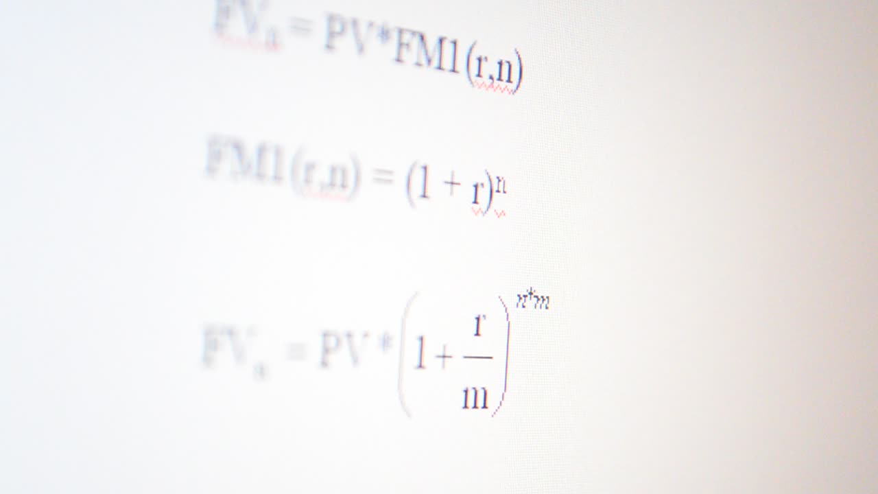 Assessment of efficiency of investments. Various formulas