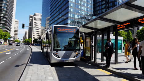modern city bus stop