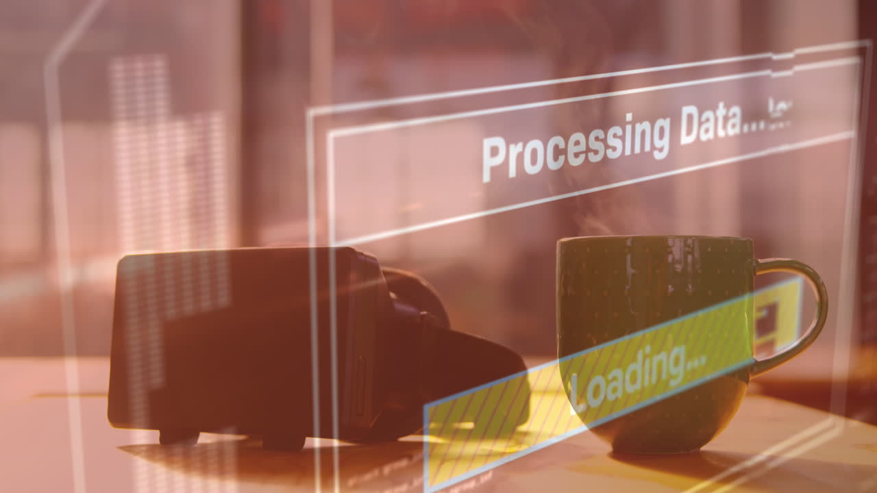 vr 헤드 ⁇ 을 통해 화면에서 데이터 처리의 애니메이션