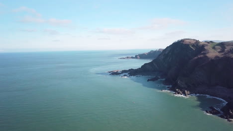 Overlooking-The-Blue-Calm-Water-By-The-Coast-Near-Ilfracombe-In-North-Devon-England