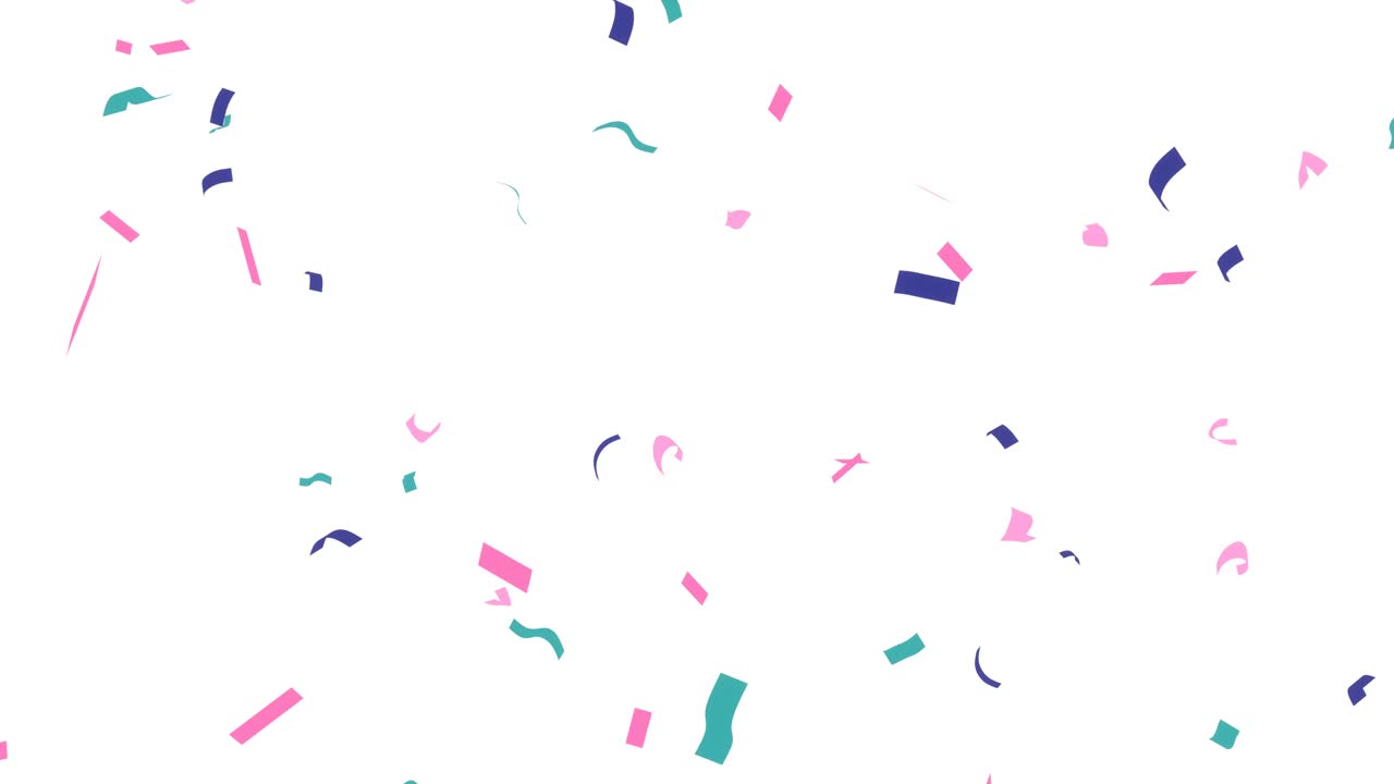 색 배경에 다채로운 콘페티.