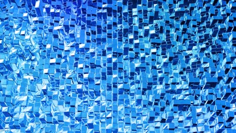 looped abstract liquid background with wavy sparkling pattern on shiny glossy surface. viscous blue fluid like surface of foil or brilliant glass. beautiful creative festive backdrop. simple bright bg