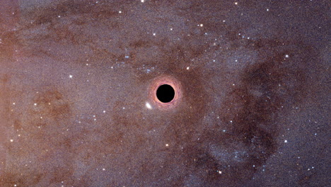 Das-Sich-Nähernde-Schwarze-Loch-Ist-Durch-Die-Gravitationslinse-Sichtbar,-Elemente-Dieses-Von-Der-NASA-Bereitgestellten-Bildes