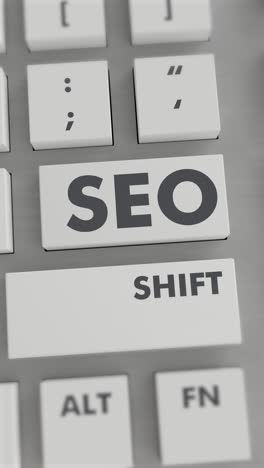 seo-knop op het toetsenbord verticale video