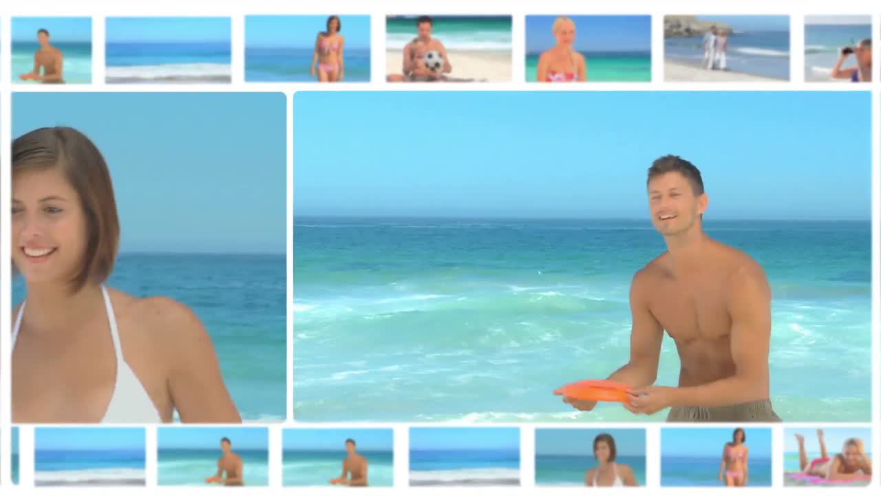 함께 시간을 나누는 사랑스러운 커플의 몽타지