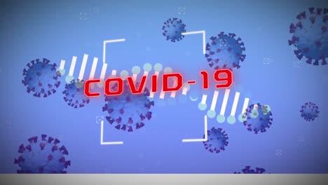 Coronavirus-warning-titles-over-graph-and-virus-cells-flying.
