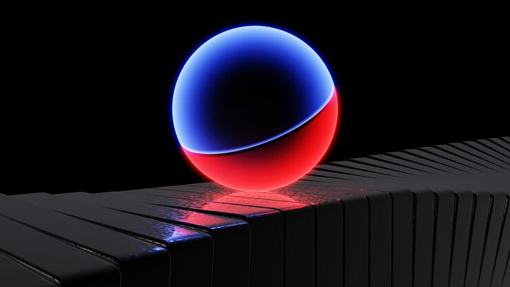 Palla al neon verso l'infinito. Loop VJ