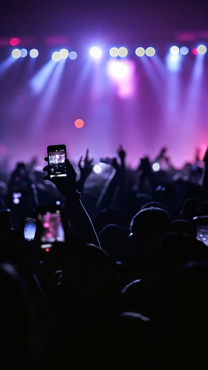 Concert Crowd Capturing the Moment with Smartphones