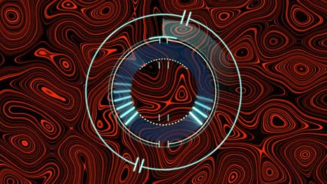 animation of scope scanning and data processing over red pattern