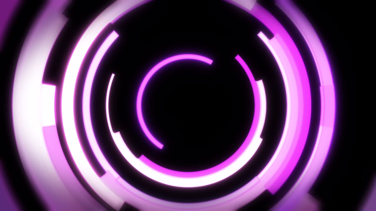 círculos púrpuras y rosas con profundidad de campo en bucle sin problemas