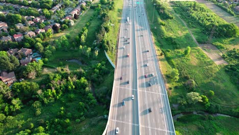 flying over 401 highway ontario canada