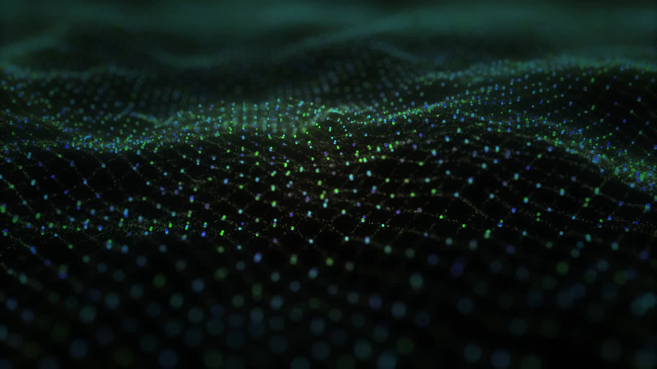 sfondo astratto di onde di particelle digitali astratte.