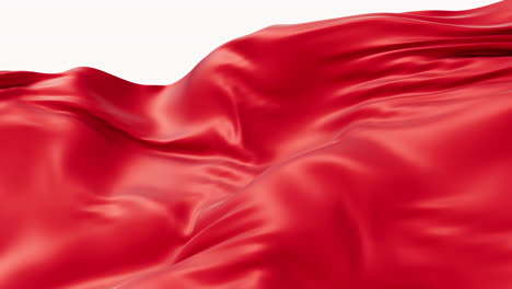 flowing red wave cloth background, 3d rendering.