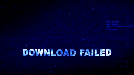descargado fallido texto ruido digital sacudida glitch distorsión efecto error animación de bucle.