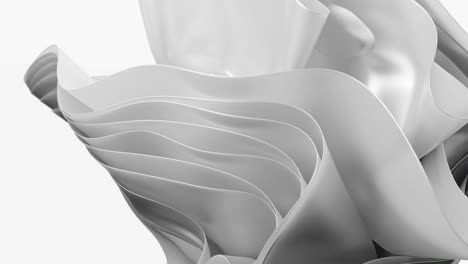 ethereal white paper waves in white background