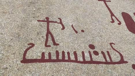 Jäger-Petroglyphe-Zwischen-Den-Felszeichnungen-Torsbo-An-Der-Westküste-Schwedens